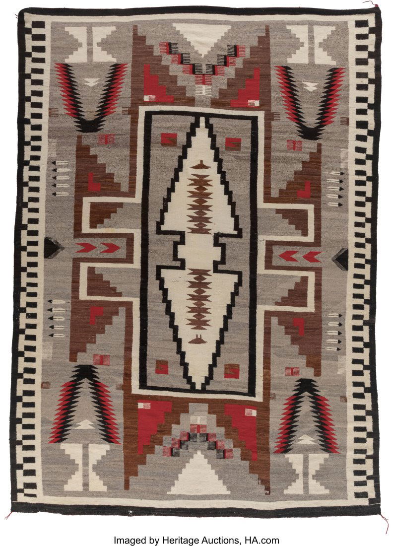 A Large Navajo Regional Rug   c. 1945   native h (1 of 2)