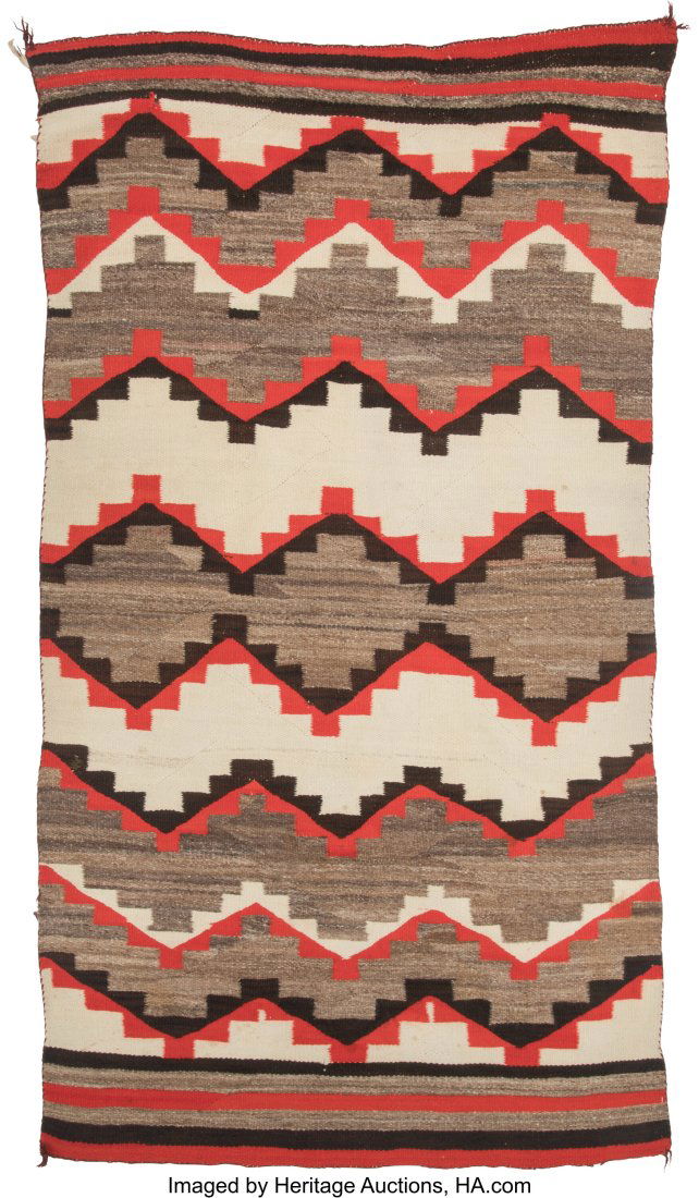 A Navajo Transitional Weaving  c. 1900  native h (1 of 2)