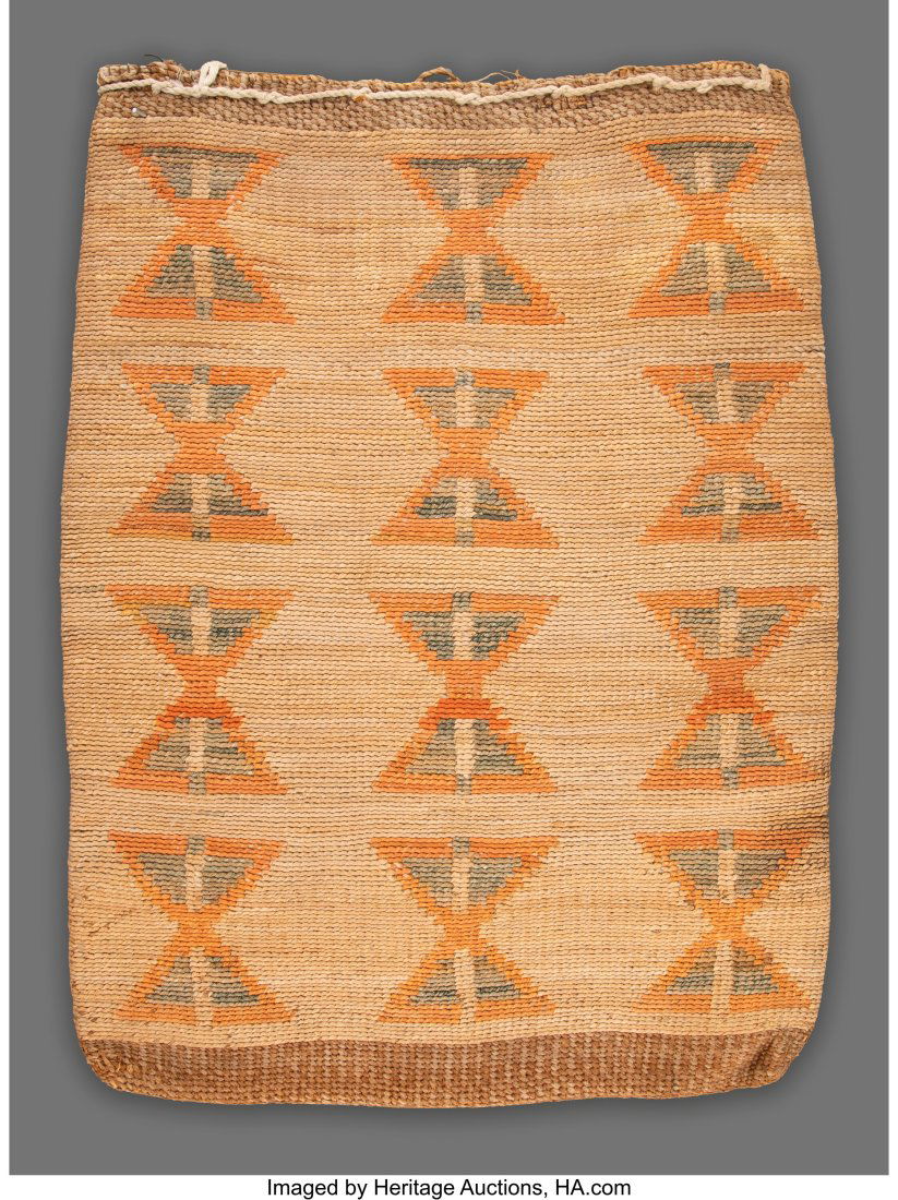 A Plateau Twined Cornhusk Bag  natural and dyed (1 of 2)