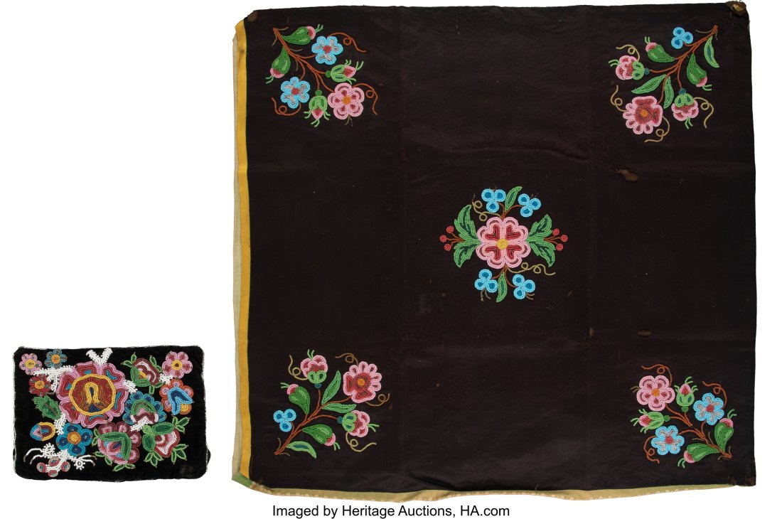 Two Great Lakes Beaded Cloth Items  including a (1 of 5)