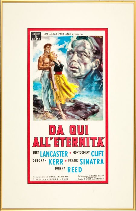 From Here to Eternity (Columbia, 1953) Framed It: From Here to Eternity (Columbia, 1953) Framed Italian Movie Poster (Locandino).<