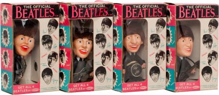 Beatles Vintage Dolls by Remco, Complete Set.: Beatles Vintage Dolls by Remco, Complete Set. A complete set of original Beatles dolls wi