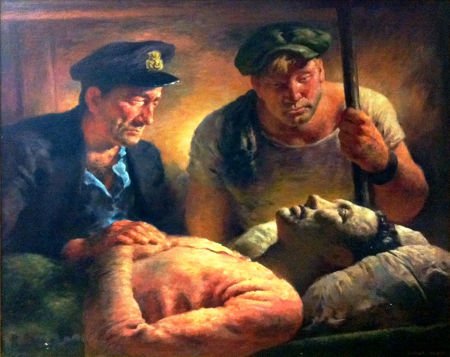 A John Ford-Owned Oil Painting Related to "The L: A John Ford-Owned Oil Painting Related to "The Long Voyage Home." United Artists, 1940. R