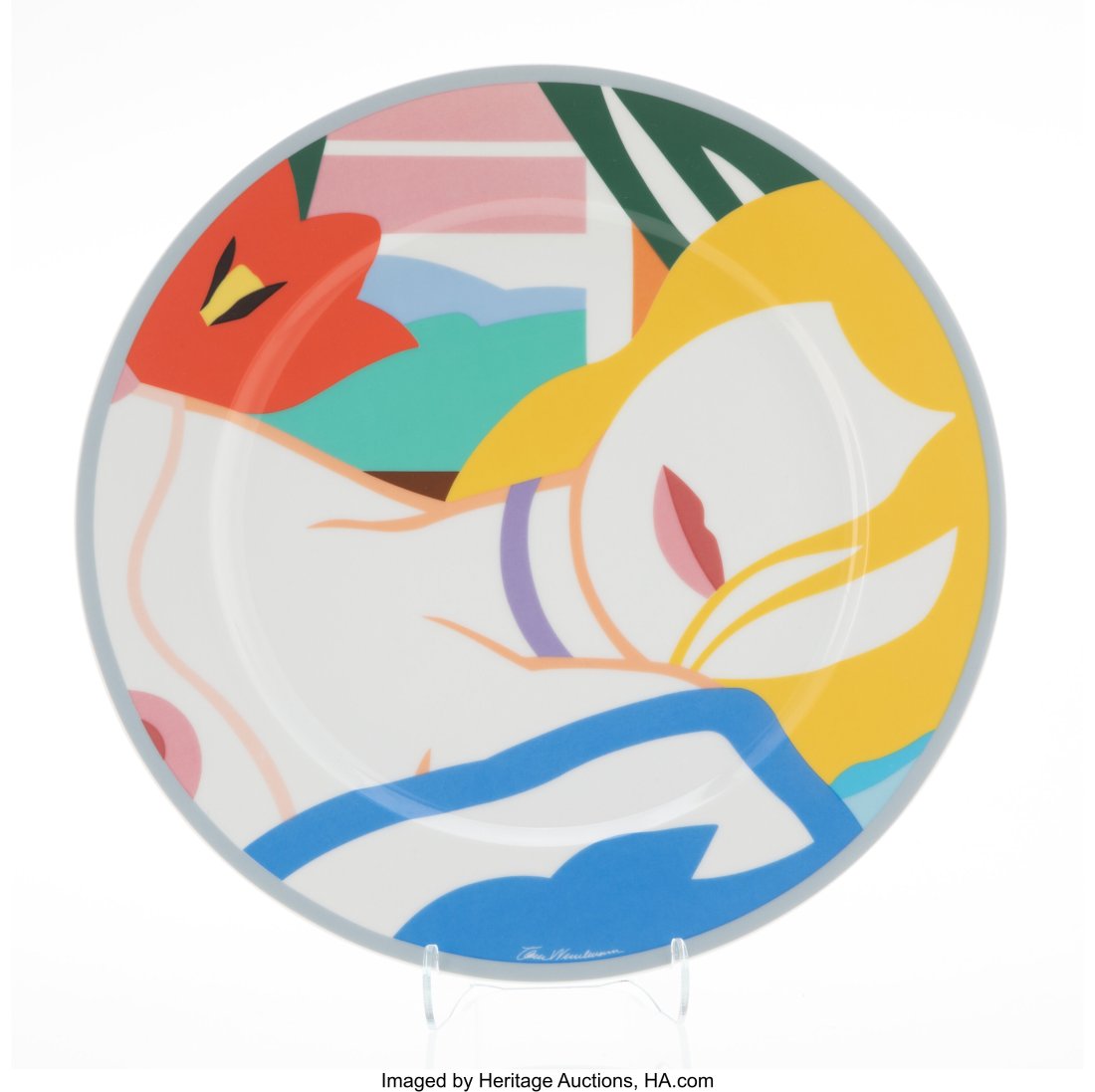 Tom Wesselmann (1931-2004) Blonde Vivienne (plat: Tom Wesselmann (1931-2004) Blonde Vivienne (plate), 1985 Glazed porcelain plate transfer-printed in colors 12-1/4 inches (31.1 cm) (diameter) P
