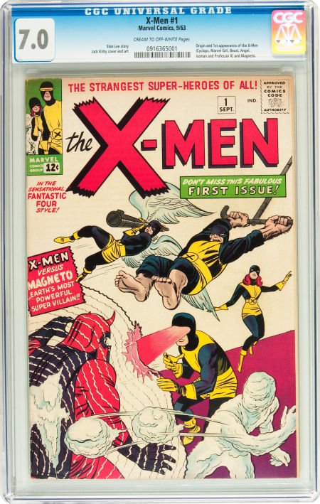 X-Men #1 (Marvel, 1963) CGC FN/VF 7.0 Cream to o: X-Men #1 (Marvel, 1963) CGC FN/VF 7.0 Cream to off-white pages. The Marvel Age of Comics