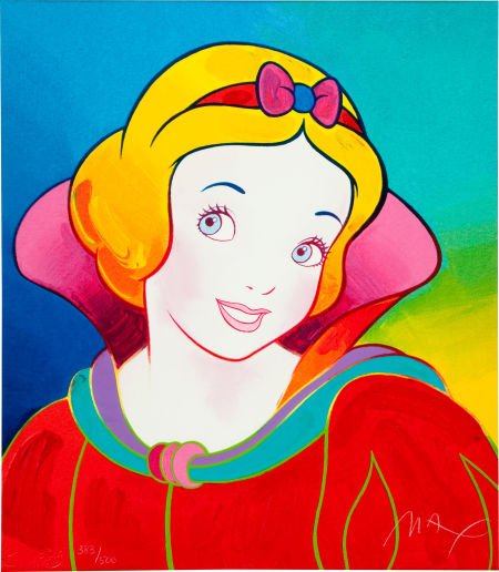 Peter Max Snow White Limited Edition Serigraph P: Peter Max Snow White Limited Edition Serigraph Print Group #383/