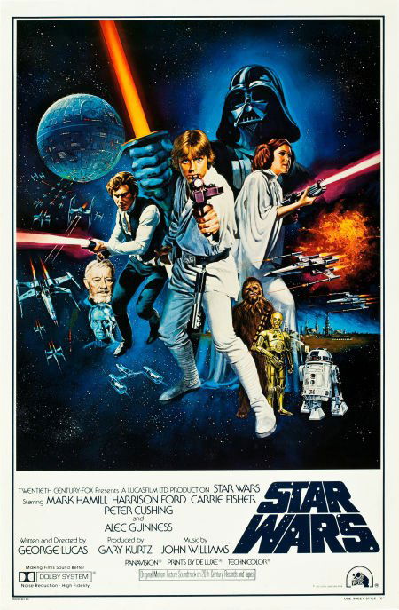 Star Wars (20th Century Fox, 1977). One Sheet (2: Star Wars (20th Century Fox, 1977). One Sheet (27" X 41") Style C. While gazing at th