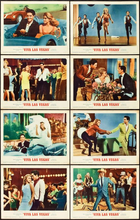 Viva Las Vegas (MGM, 1964). Lobby Card Set of 8 : Viva Las Vegas (MGM, 1964). Lobby Card Set of 8 (11" X 14"). The King charms his way
