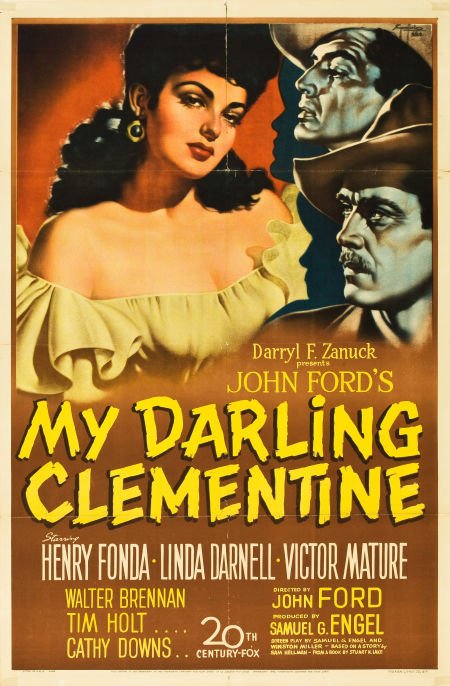 My Darling Clementine (20th Century Fox, 1946).: My Darling Clementine (20th Century Fox, 1946). One Sheet (27" X 41"). John Ford dire