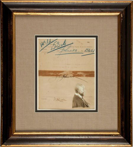 1921 Jack Johnson Signed Telegram Sent from Leav: 1921 Jack Johnson Signed Telegram Sent from Leavenworth Prison. Few artifacts from the un