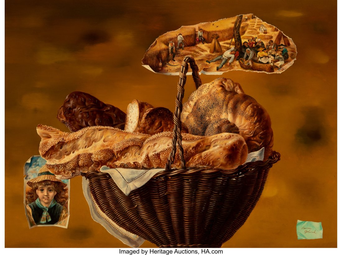 Aaron Bohrod (American, 1907-1992) The Harvest O: Aaron Bohrod (American, 1907-1992) The Harvest Oil on Masonite 18 x 24 inches (45.7 x 61.0 cm) Signed lower right: Aaron Bohrod Signed, titled&comma