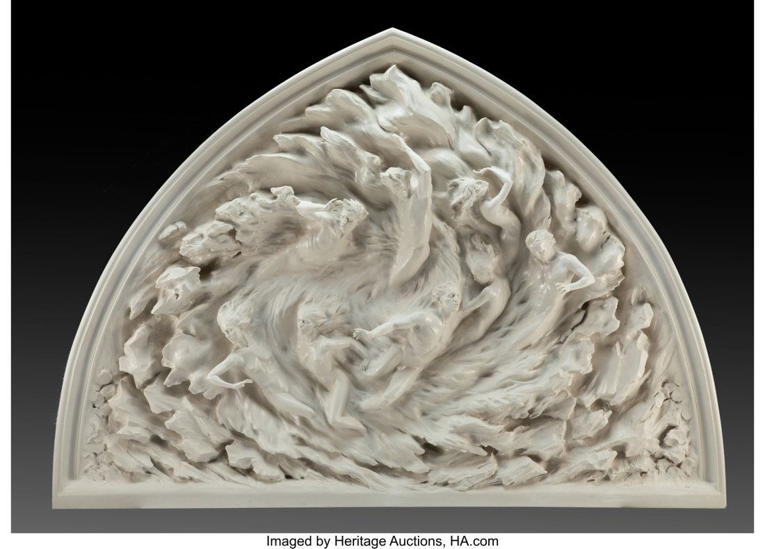 Frederick Hart (American, 1943-1999) Ex Nihilo,: Frederick Hart (American, 1943-1999) Ex Nihilo, Working Model, 2002 Cast marble 61 x 83-1/2 x 11 inches (154.9 x 212.1 x 27.9 cm) Foundry