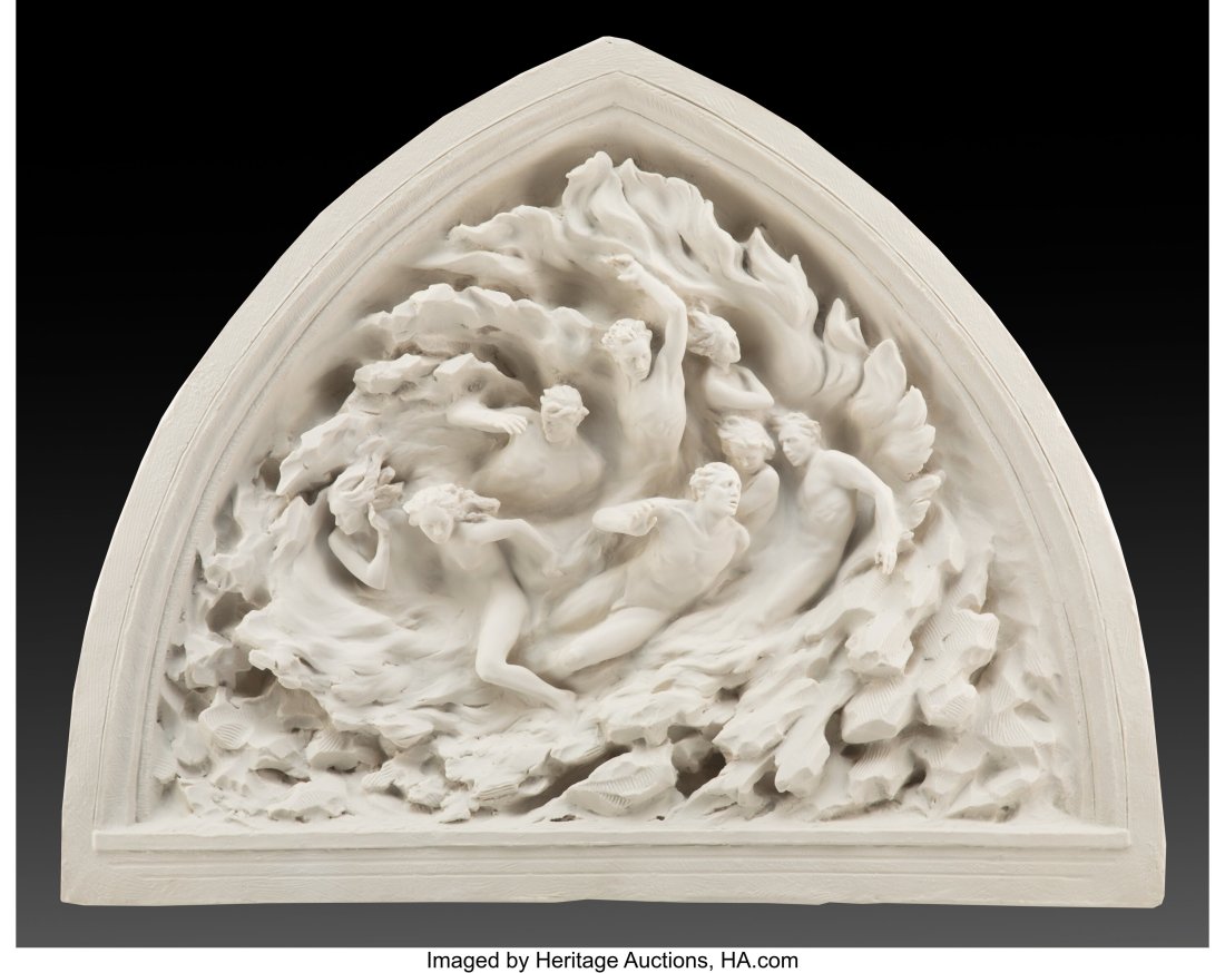 Frederick Hart (American, 1943-1999) Ex Nihilo,: Frederick Hart (American, 1943-1999) Ex Nihilo, Maquette, 2001 Cast marble 27 x 34-1/4 x 4 inches (68.6 x 87.0 x 10.2 cm) Foundry Proof I