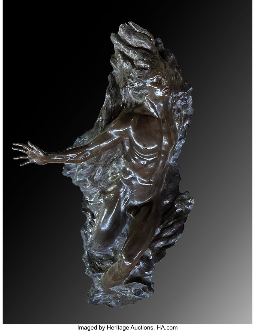 Frederick Hart (American, 1943-1999) Ex Nihilo,: Frederick Hart (American, 1943-1999) Ex Nihilo, Figure No. 5 (Full Scale), 2006 Patinated bronze 74 x 51 x 21 inches (188.0 x 129.5 x 53.3 cm) Ed. 7/8 Signed: F.E. HART Inscribed: © 2006, F. HART AND
