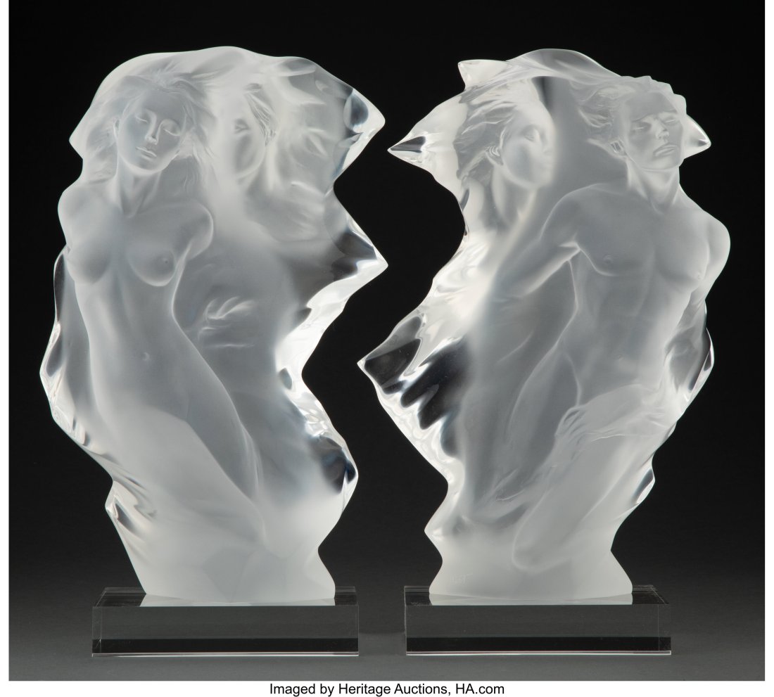 Frederick Hart (American, 1943-1999) Duet: A Spi: Frederick Hart (American, 1943-1999) Duet: A Spiritual Song of Love, Male & Female, 1996 Clear acrylic resin 16-3/8 x 9 x 6-1/4 inches (41.5 x