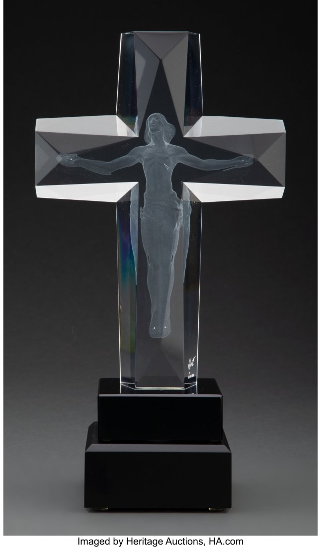 Frederick Hart (American, 1943-1999) The Cross o: Frederick Hart (American, 1943-1999) The Cross of the Millennium, Maquette: State II, 1995 Clear acrylic resin 11-3/8 x 7 x 3-1/8 inches (29.0 x 1