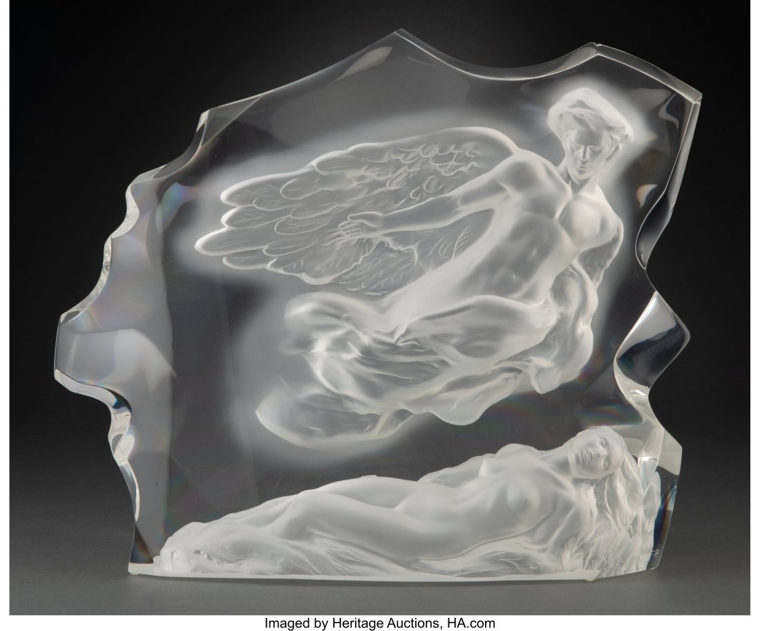 Frederick Hart (American, 1943-1999) Winged Visi: Frederick Hart (American, 1943-1999) Winged Vision, 1993 Clear acrylic resin 15-1/2 x 19 x 7 inches (39.4 x 48.3 x 17.8 cm) Foundry Proof Signe