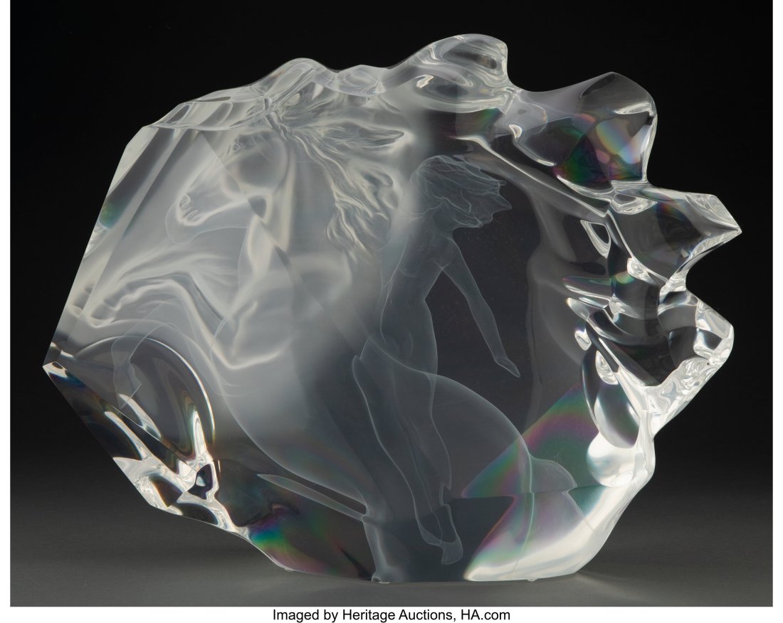 Frederick Hart (American, 1943-1999) The Ride, 1: Frederick Hart (American, 1943-1999) The Ride, 1990 Clear acrylic resin 16 x 20-3/8 x 7 inches (40.7 x 51.8 x 17.8 cm) Foundry Proof Signed&col