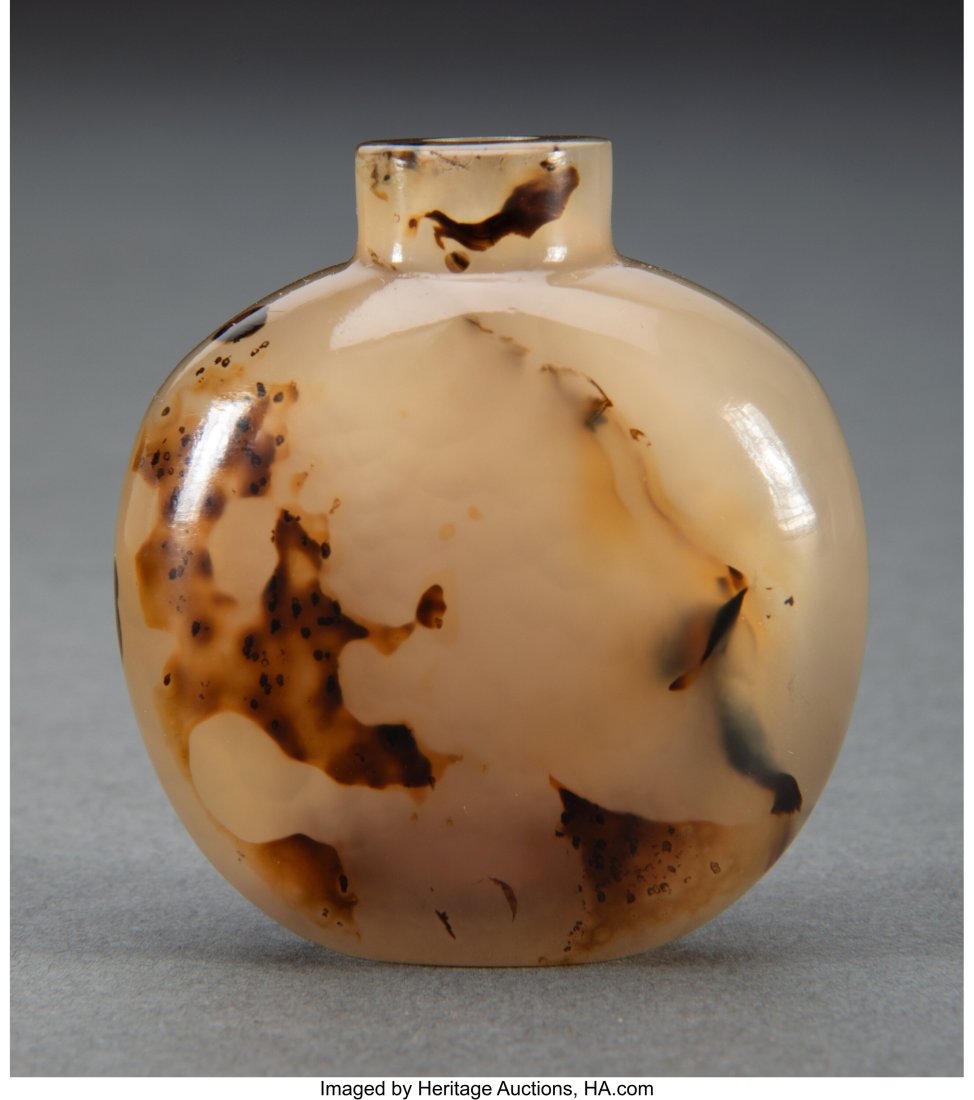A Fine Chinese Carved Shadow Agate Snuff Bottle (1 of 2)