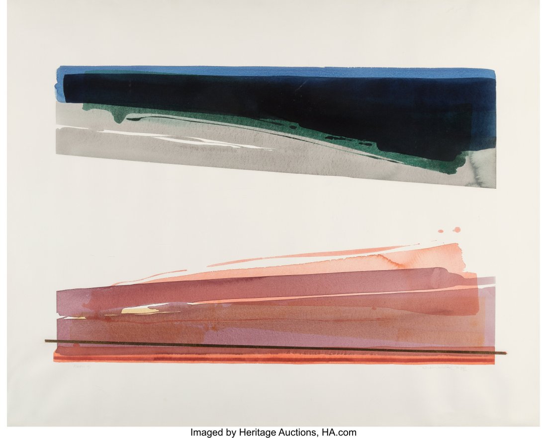 Peter Kitchell (b. 1950) Askew 15, 1978 Watercol: Peter Kitchell (b. 1950) Askew 15, 1978 Watercolor on paper 37-1/2 x 47-1/4 inches (95.3 x 120.0 cm) (sight) Signed, titled&comma