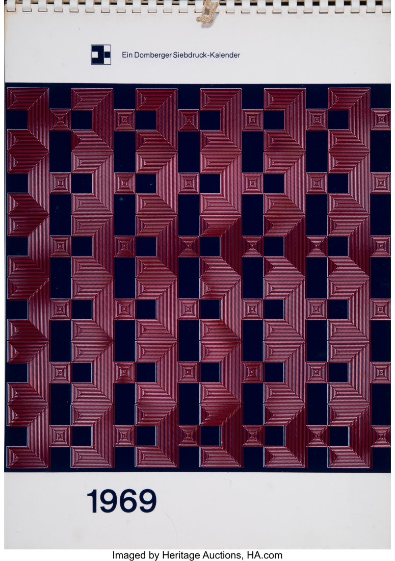 Various Artists (20th/21st Century) Calendar, 19: Various Artists (20th/21st Century) Calendar, 1969 12 screenprints in colors on wove paper; spiral bound along upper edge 16-1/2 x 11-3/4 inches (41.9 x 29