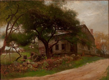 ARTHUR PARTON (American, 1842-1914) Old Farm Hou: ARTHUR PARTON (American, 1842-1914) Old Farm House in the Catskills Oil on ca