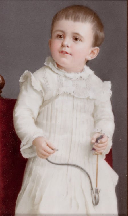 A FRAMED KPM PORCELAIN PLAQUE BY FRANZ TILL Cir: A FRAMED KPM PORCELAIN PLAQUE BY FRANZ TILL Circa 1900Marks: (scepter) KPM, S,