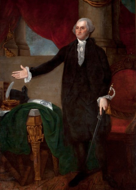AFTER GILBERT STUART (American, 1755-1828) The L: AFTER GILBERT STUART (American, 1755-1828)The Lansdowne Portrait of George Washington</