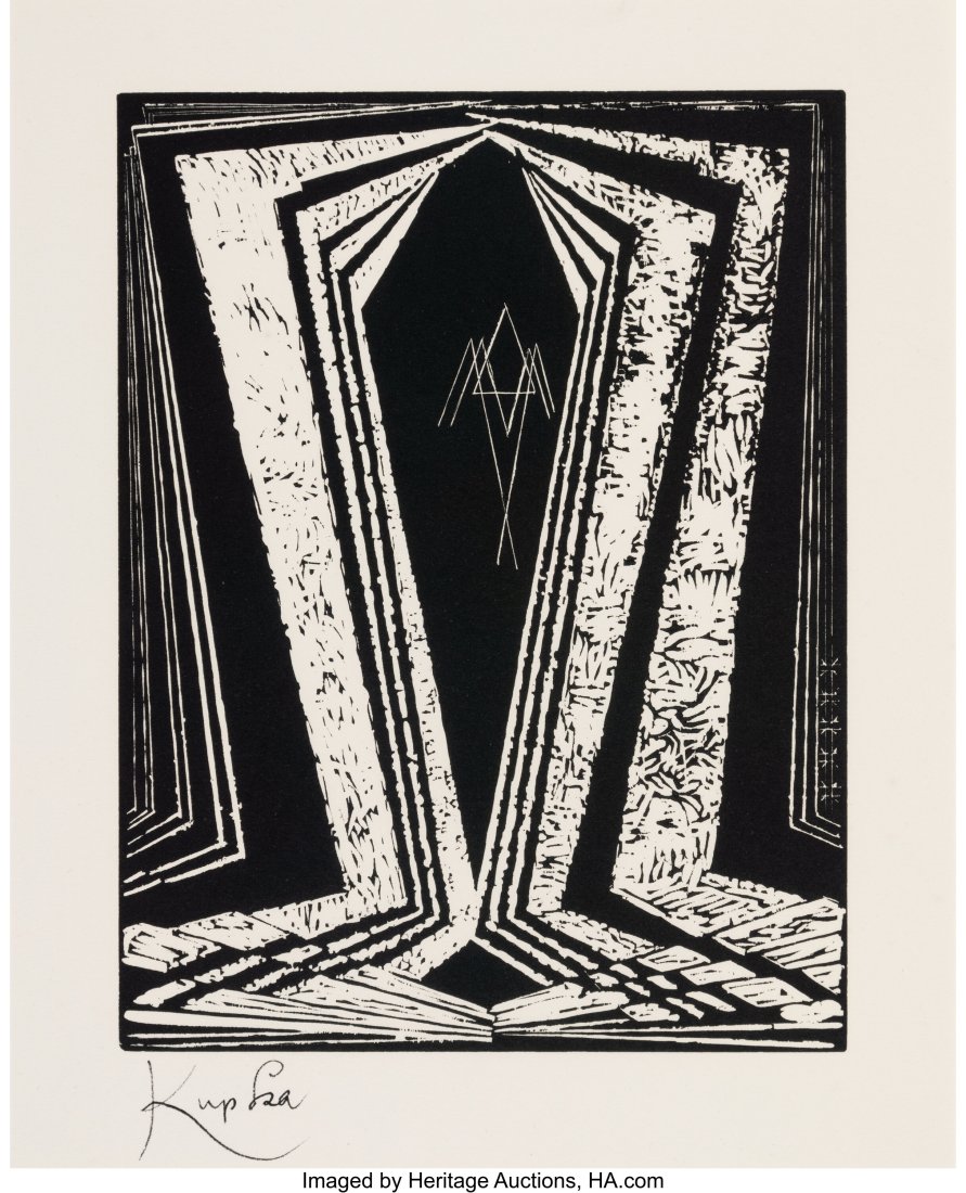 František Kupka (Czech, 1871-1957) Untitled (14: František Kupka (Czech, 1871-1957) Untitled (14), from Four Stories of White and Black, 1926 Woodcut on J. Perrigot Arches Special MBM paper 13 x 10