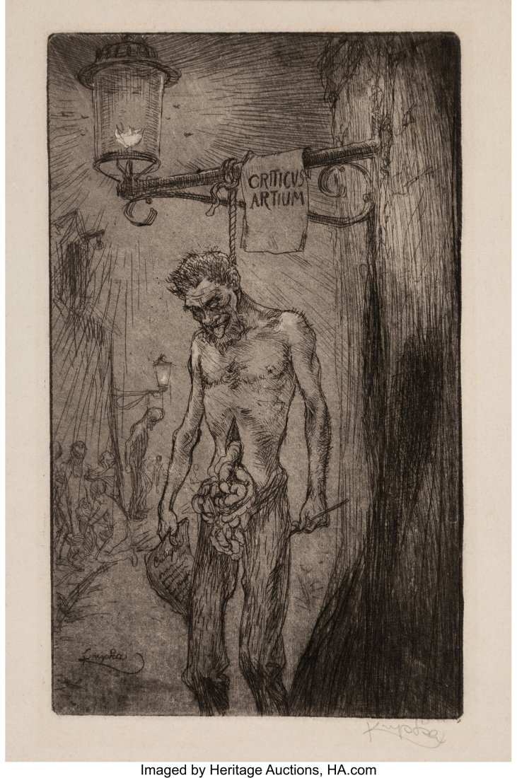 František Kupka (Czech, 1871-1957) Criticus Art: František Kupka (Czech, 1871-1957) Criticus Artium, 1905 Etching with aquatint on wove paper 12-5/8 x 9-7/8 inches (32.1 x 25.1 cm) (s