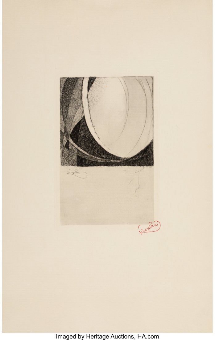 František Kupka (Czech, 1871-1957) Amphora, 191: František Kupka (Czech, 1871-1957) Amphora, 1913 Etching on Richard de Bas, Auvergne a la Main laid paper 20-1/4 x 13 inches (51.4 x 33.0 cm&r
