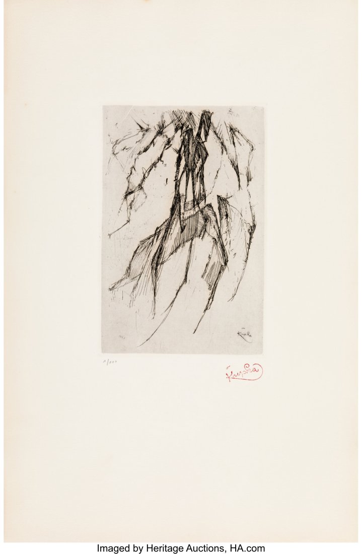 František Kupka (Czech, 1871-1957) Fountain, 19: František Kupka (Czech, 1871-1957) Fountain, 1923 Etching on Richard de Bas paper 20 x 13-1/8 inches (50.8 x 33.3 cm) (sheet) Ed&peri