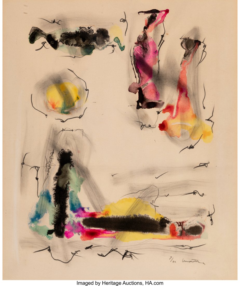 Roberto Matta (Chilean, 1911-2002) Untitled, fro: Roberto Matta (Chilean, 1911-2002) Untitled, from VVV Portfolio, 1942 Watercolor and pencil on wove paper 14-3/8 x 12 inches (36.5 x 30.5 cm) &l