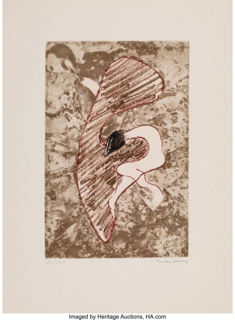 Dorothea Tanning (American, 1910-2012) The Maid: Dorothea Tanning (American, 1910-2012) The Maid Is Late Because She Laid Her Mate, from Monument à Christophe Colomb et à Marcel Duchamp, 1971 Etching in colo