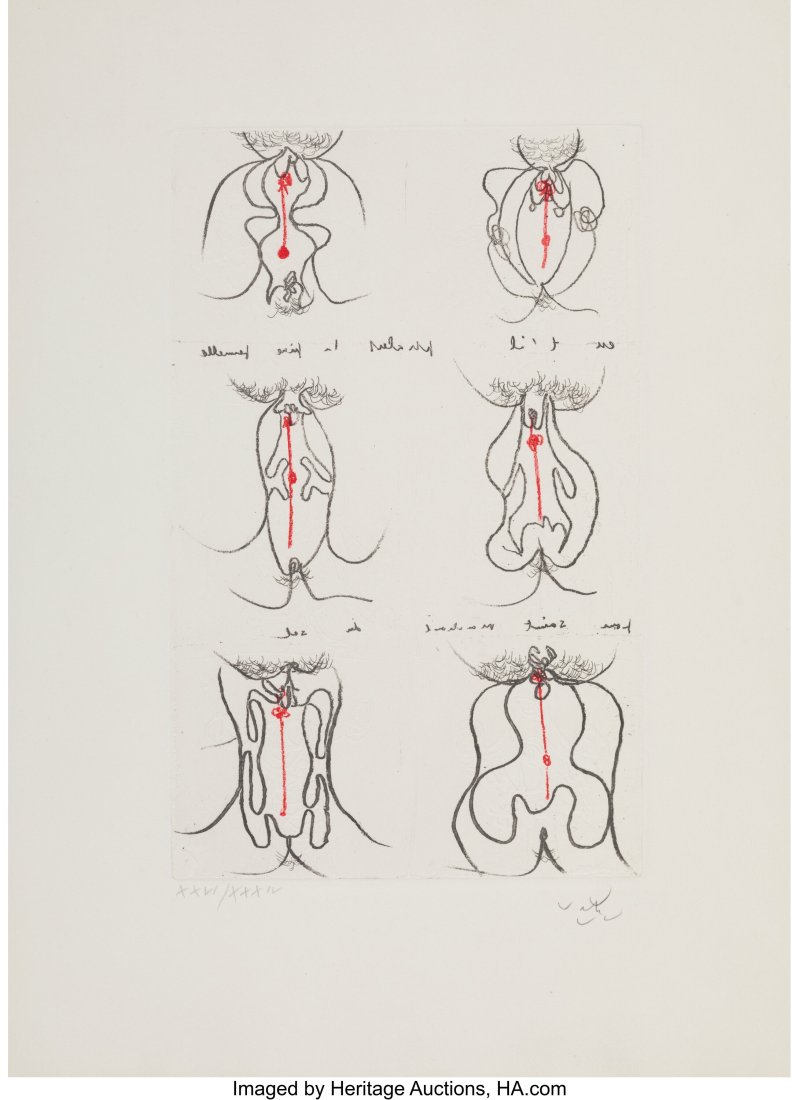 Roberto Matta (Chilean, 1911-2002) Episstil et p: Roberto Matta (Chilean, 1911-2002) Episstil et pistelle, from Monument à Christophe Colomb et à Marcel Duchamp, 1971 Etching and aquatint with embossing on wo