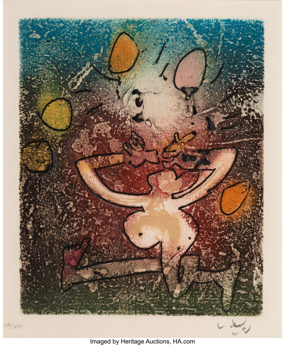 Roberto Matta (Chilean, 1911-2002) Femme sans te: Roberto Matta (Chilean, 1911-2002) Femme sans tete, 1974 Etching and aquatint in colors on wove paper 8-1/2 x 7 inches (21.6 x 17.8 cm) (sight&rp