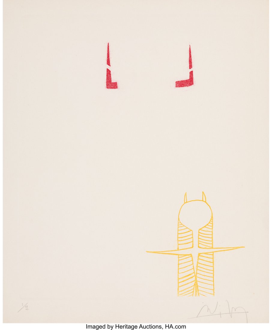 Wifredo Lam (Cuban, 1902-1982) Feuille éparses: Wifredo Lam (Cuban, 1902-1982) Feuille éparses (partial proof), 1956 Aquatint in colors on wove paper 9-1/2 x 8 inches (24.1 x 20.3 cm&rpa