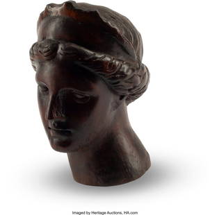 61003: An Italian Neoclassical Carved Wood Bust: Hera 1: An Italian Neoclassical Carved Wood Bust: Hera 14 x 8 x 9 inches (35.6 x 20.3 x 22.9 cm) HID03101062020 © 2024 Heritage Auctions | All Rights Reserved