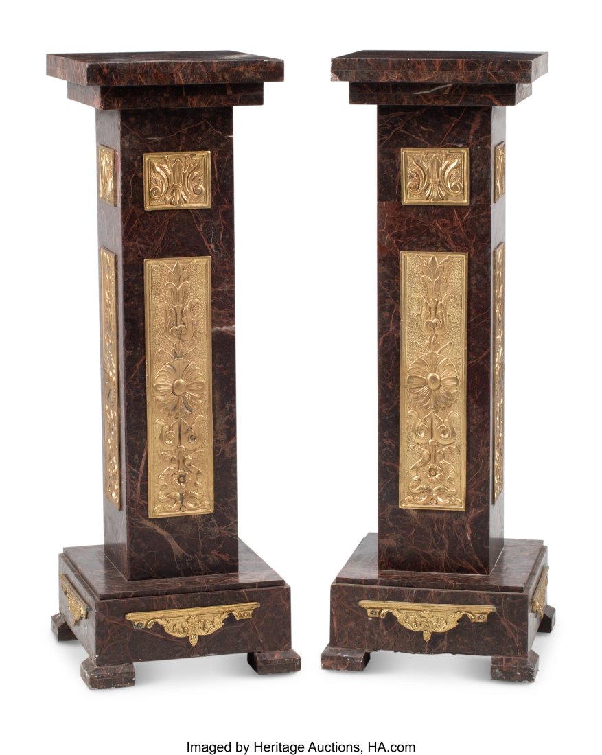 A Pair of French Louis XVI-Style Gilt Bronze-Mou (1 of 4)