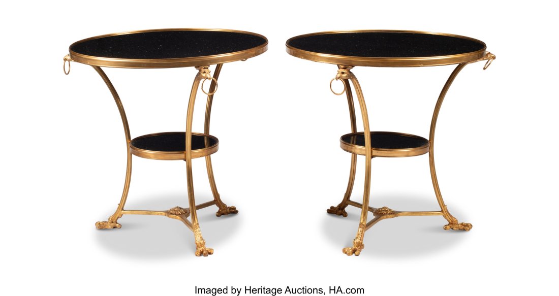 A Pair of French Neoclassical Gilt Bronze Tables (1 of 4)