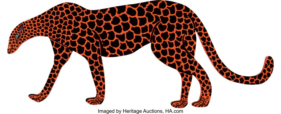 Howard Finster (American, 1916-2001) Leopard, 19 (1 of 2)