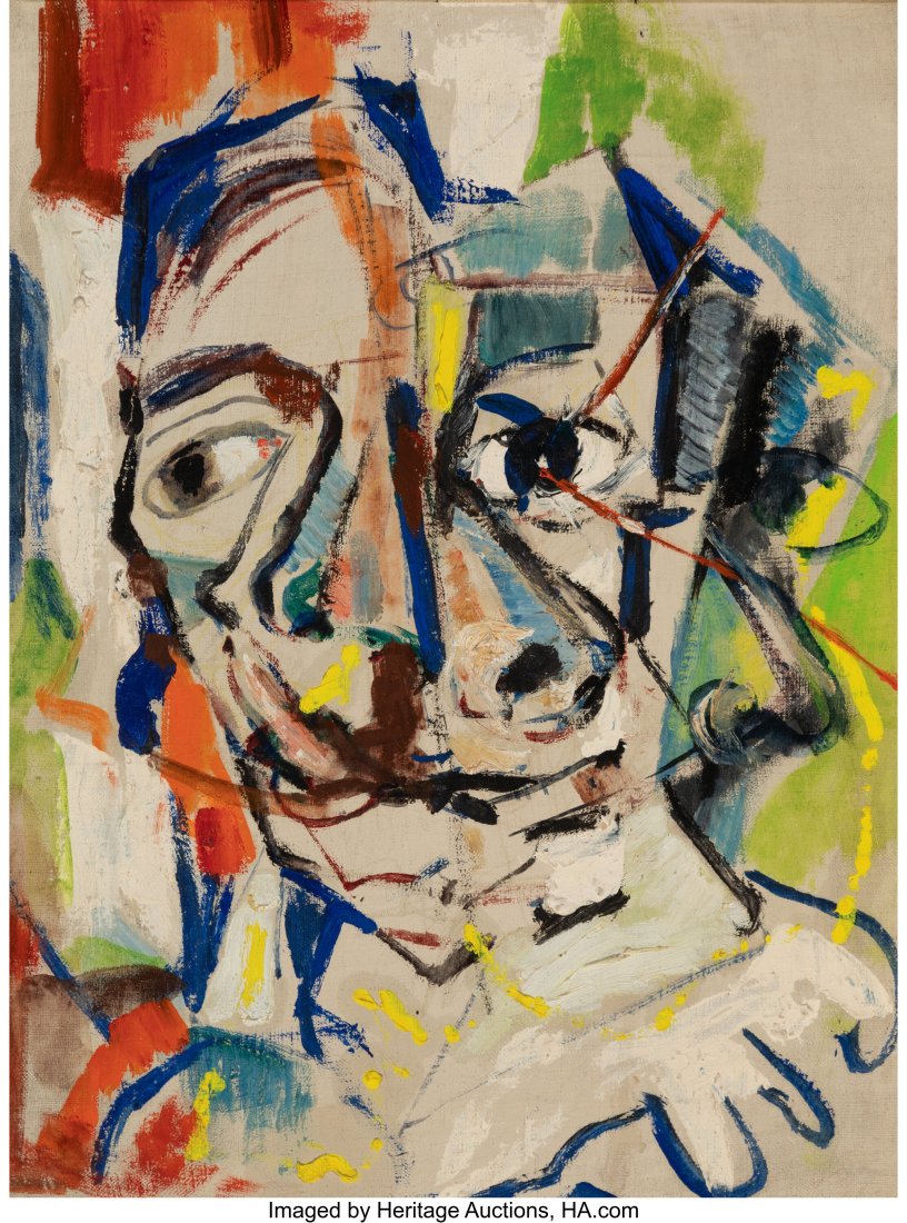 Attributed to William Meyerowitz (American, 1887: Attributed to William Meyerowitz (American, 1887-1981) Cubist Portrait Oil on canvas 16 x 12 inches (40.6 x 30.5 cm) HID03101062020 © 2024 Heritage Auction