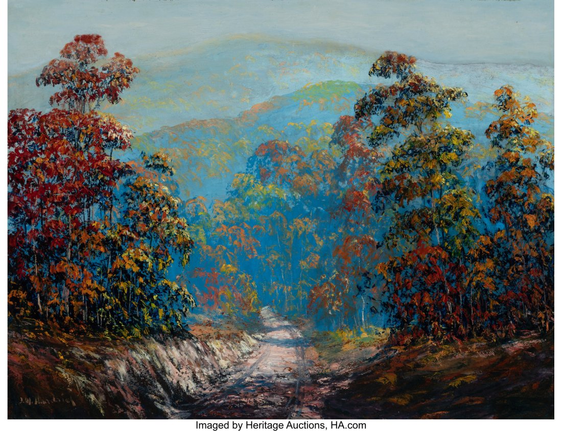 John Wesley Hardrick (American, 1891-1968) Mount: John Wesley Hardrick (American, 1891-1968) Mountain Road in Autumn Oil on board 26 x 34 inches (66.0 x 86.4 cm) Signed lower left: J.W. Hard