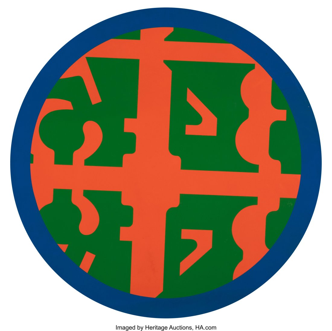 Doris Leeper (American, 1929-2000) Tondo Composi: Doris Leeper (American, 1929-2000) Tondo Composition (quadriptych), 1967 Enamel on Masonite 33 inches (83.8 cm) diameter (largest) Each signe