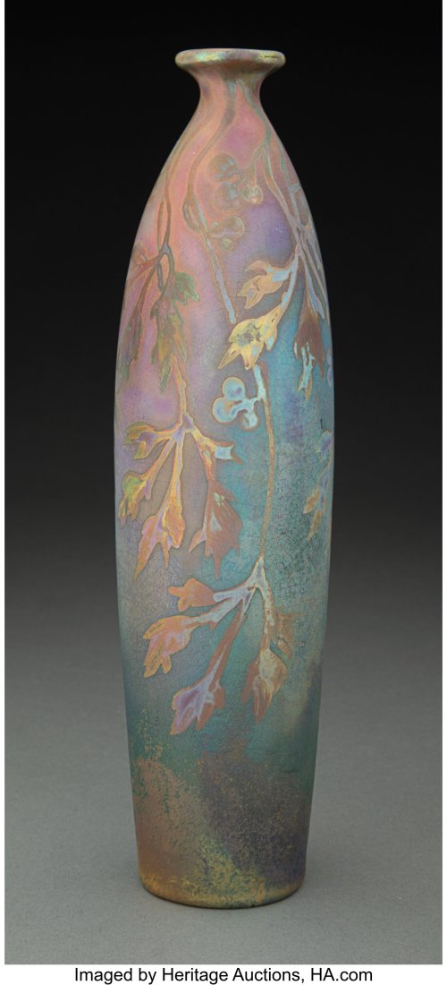 Weller Pottery Sicard Berries Vase, circa 1905 M: Weller Pottery Sicard Berries Vase, circa 1905 Marks: Weller, Sicard 10-1/4 inches (26.0 cm) Property from an Important Private Collection of Art Pottery HID0310