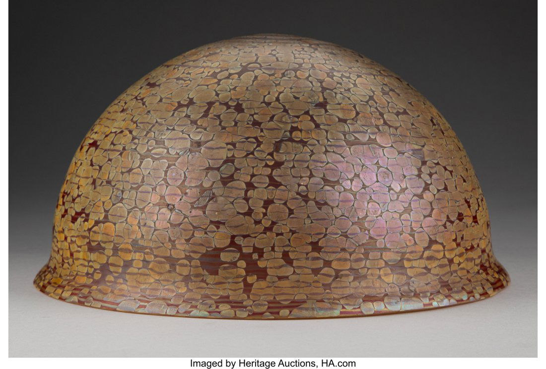 Otto Tamm for Fritz Heckert Glass Shade, circa 1: Otto Tamm for Fritz Heckert Glass Shade, circa 1900 6 x 11-3/4 inches (15.2 x 29.8 cm) HID03101062020 © 2024 Heritage Auctions | All Rights Reserved