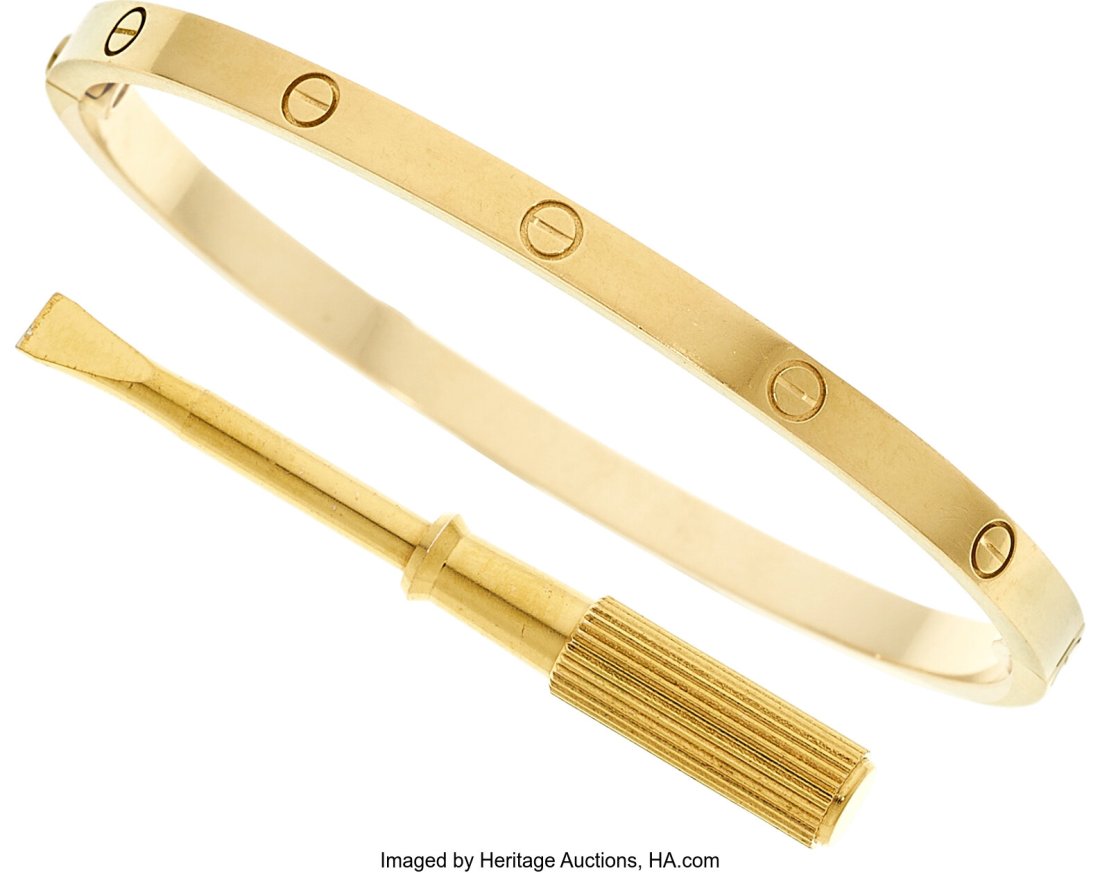 Cartier Gold Bracelet  Metal: 18k gold Marked: C (1 of 2)