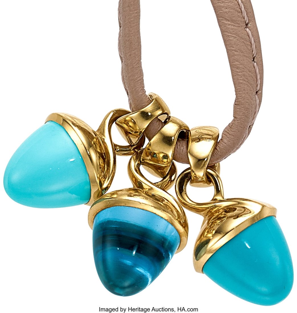 Tamara Comolli Turquoise, Blue Topaz,  Leather, (1 of 3)
