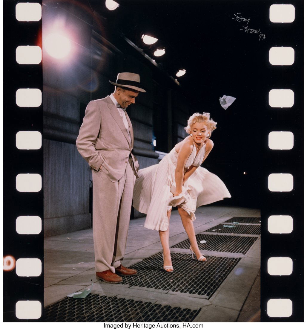 Sam Shaw (American, 1912-1999) Marilyn Monroe an: Sam Shaw (American, 1912-1999) Marilyn Monroe and Tom Ewell on the Set of The Seven Year Itch, 1954 Dye coupler print on Kodak paper, printed 1993 21 x 19-1/2 inches &l