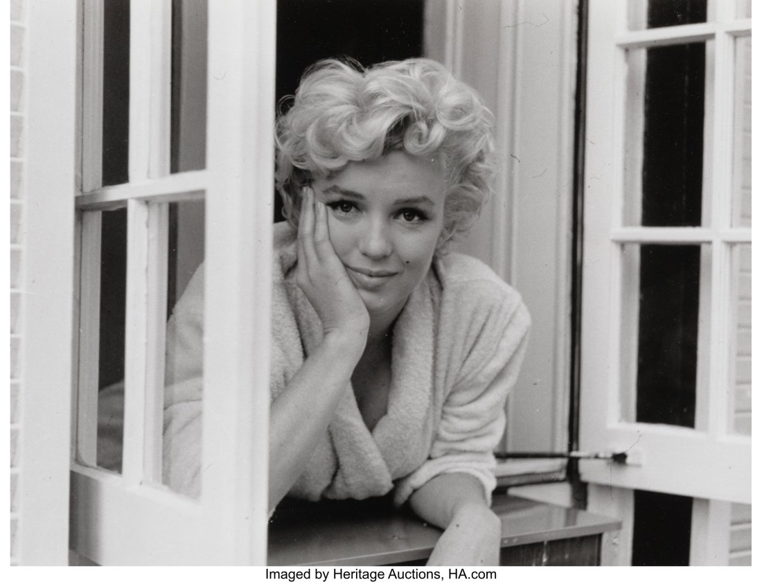 Sam Shaw (American, 1912-1999) Marilyn Monroe on: Sam Shaw (American, 1912-1999) Marilyn Monroe on a Window Sill, 1954 Gelatin silver print, printed later 10-1/4 x 13-1/2 inches (26.0 x 34.3 cm&r